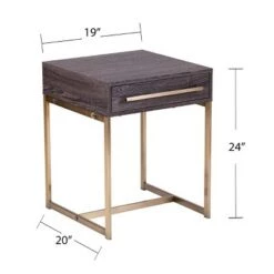 Cheapest 😉 Frondi Square End Table Black Oak/Antique Brass - Aiden Lane ⭐ -End And Side Tables shop unnamed file 5376