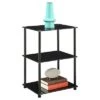 Cheap 🥰 Classic Glass Tall 3 Tier End Table - Breighton Home Black 😉 -End And Side Tables shop unnamed file 5410