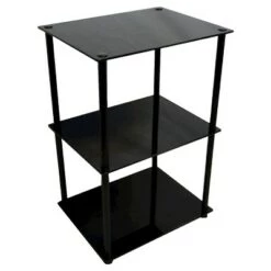 Cheap 🥰 Classic Glass Tall 3 Tier End Table - Breighton Home Black 😉 -End And Side Tables shop unnamed file 5413