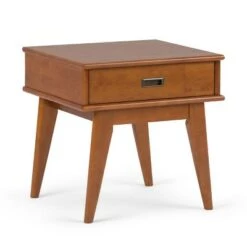 New 👏 Tierney Solid Hardwood Mid Century End Table - Wyndenhall Teak ⭐ -End And Side Tables shop unnamed file 5436