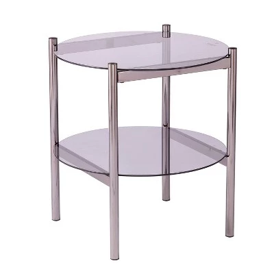 Best reviews of π Glendale Round End Table with Glass Top Black - Aiden Lane π 9 Best reviews of π Glendale Round End Table with Glass Top Black - Aiden Lane π - Image 7
