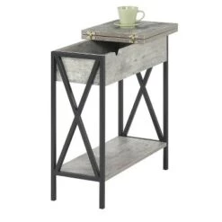 Buy ❤️ Tucson Flip Top End Table with Charging Station Faux Birch - Breighton Home 💯 -End And Side Tables shop unnamed file 5491