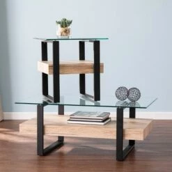 Top 10 👍 Craygrove Farmhouse End Table Natural/Black - Aiden Lane 👍 -End And Side Tables shop unnamed file 5510