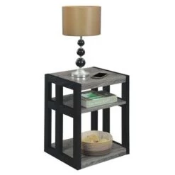 Top 10 🎉 Monterey 3 Tier End Table Weathered Gray/Black - Breighton Home ❤️ -End And Side Tables shop unnamed file 5521