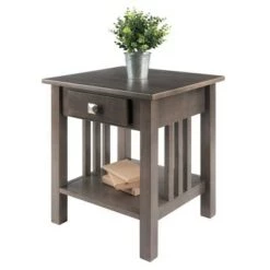 Coupon ⭐ Stafford End Table Oyster Gray - Winsome 😍 -End And Side Tables shop unnamed file 5545