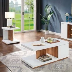 Best deal π 2pc Hal Coffee Table Set White - miBasics π
