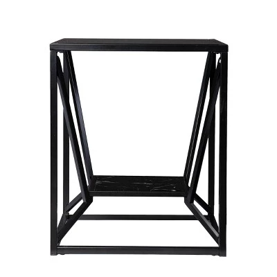Cheap ❤️ Finsfil Square Glass-Top End Table Black - Aiden Lane ✨ 4 Cheap ❤️ Finsfil Square Glass-Top End Table Black - Aiden Lane ✨ - Image 2