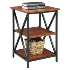 Cheapest 🧨 Tucson 3 Tier End Table Black/Cherry - Breighton Home ✨
