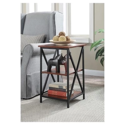 Cheapest 🧨 Tucson 3 Tier End Table Black/Cherry - Breighton Home ✨ 4 Cheapest 🧨 Tucson 3 Tier End Table Black/Cherry - Breighton Home ✨ - Image 2