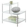 Flash Sale 🌟 Royal Crest 3 Tier Step End Table Clear Glass/Chrome Frame - Breighton Home 🔔