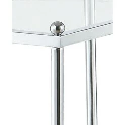 Flash Sale 🌟 Royal Crest 3 Tier Step End Table Clear Glass/Chrome Frame - Breighton Home 🔔 -End And Side Tables shop unnamed file 5585