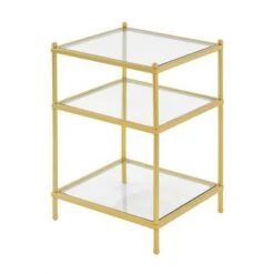 Promo 🌟 Breighton Home Royal Crest End Table - Johar Furniture Gold ⌛ -End And Side Tables shop unnamed file 5595