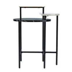 Discount 🌟 Klindells Faux Marble End Table Black/Gold - Aiden Lane 🥰
