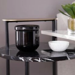 Discount 🌟 Klindells Faux Marble End Table Black/Gold - Aiden Lane 🥰 -End And Side Tables shop unnamed file 5601