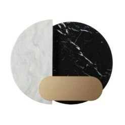 Discount 🌟 Klindells Faux Marble End Table Black/Gold - Aiden Lane 🥰 -End And Side Tables shop unnamed file 5602