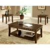 New 🧨 Brampton Transitional Planked Accent Table Set Walnut - HOMES: Inside + Out ✨ -End And Side Tables shop unnamed file 562