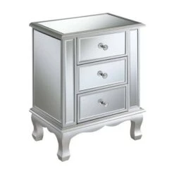 Cheapest 🎁 Gold Coast Vineyard 3 Drawer Mirrored End Table - Breighton Home Silver/mirror ✔️ -End And Side Tables shop unnamed file 5623