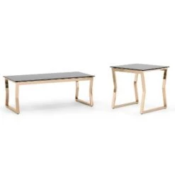 Hot Sale ✔️ 2pc Lindria Glass Top Coffee Table Set - miBasics Chrome 😉 -End And Side Tables shop unnamed file 567