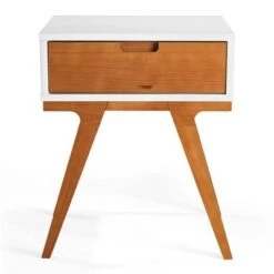 Wholesale 🥰 Donna Wood Bridge Leg Boho End Table with Drawer - Saracina Home Caramel 🤩 -End And Side Tables shop unnamed file 5704