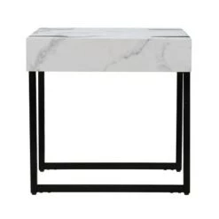 Best Pirce 🔥 Wennan Modern Faux Marble End Table Black/White - Aiden Lane 🧨 -End And Side Tables shop unnamed file 5770