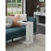 Cheapest 👍 Northfield Admiral C End Table White Faux Marble - Breighton Home 🧨