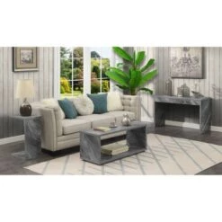 Coupon 🎉 Northfield Admiral C End Table Gray Faux Marble - Breighton Home 💯 -End And Side Tables shop unnamed file 5793