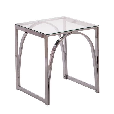 Best deal π Kalb Square Glass Top End Table Chrome - Aiden Lane π 5 Best deal π Kalb Square Glass Top End Table Chrome - Aiden Lane π - Image 3