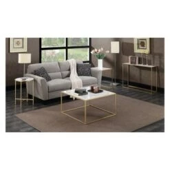 Top 10 🔥 Gold Coast Faux Marble Round End Table Gold/Faux Marble - Breighton Home ❤️ -End And Side Tables shop unnamed file 5836