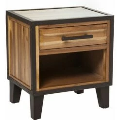 Deals 🥰 Luna Acacia Wood End Table - Christopher Knight Home Mahogany 👍 -End And Side Tables shop unnamed file 5853