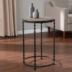 Buy ⌛ Ulsing Round End Table Black/Gray - Aiden Lane 🔥