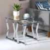 Cheapest ✨ Frezna Nesting Table with Glass Top - miBasics Chrome ⭐ -End And Side Tables shop unnamed file 586