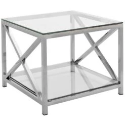 Promo π― Hayward End Table Chrome - Safavieh π