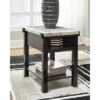 Budget 🤩 Janilly Chairside End Table Dark Brown/White - Signature Design by Ashley 🌟 1 Budget 🤩 Janilly Chairside End Table Dark Brown/White - Signature Design by Ashley 🌟 -End And Side Tables shop unnamed file 5871