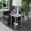 Flash Sale ⭐ Roman II End Table Faux White Marble/Chrome - Breighton Home 💯 -End And Side Tables shop unnamed file 5880