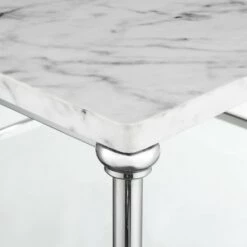 Flash Sale ⭐ Roman II End Table Faux White Marble/Chrome - Breighton Home 💯 -End And Side Tables shop unnamed file 5882
