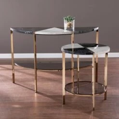 Top 10 🔔 Lenaedo Round Faux Marble End Table Black/White/Gold - Aiden Lane ❤️ -End And Side Tables shop unnamed file 5910
