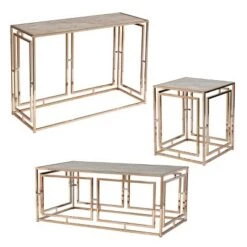 Coupon 🔥 Glenshippe Faux Marble End Table Champagne - Aiden Lane 🔔 -End And Side Tables shop unnamed file 5913