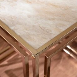 Coupon 🔥 Glenshippe Faux Marble End Table Champagne - Aiden Lane 🔔 -End And Side Tables shop unnamed file 5914