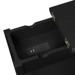 Outlet ⌛ American Heritage Flip Top End Table with Charging Station and Shelf - Breighton Home Faux Birch/black 🛒 -End And Side Tables shop unnamed file 5923