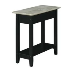 Outlet ⌛ American Heritage Flip Top End Table with Charging Station and Shelf - Breighton Home Faux Birch/black 🛒 -End And Side Tables shop unnamed file 5927