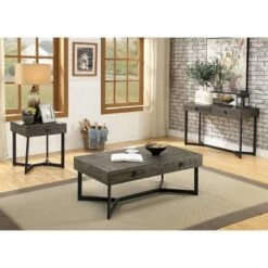 Flash Sale β€οΈ 3pc Craddock Coffee Table Set Dark Oak - miBasics π€©