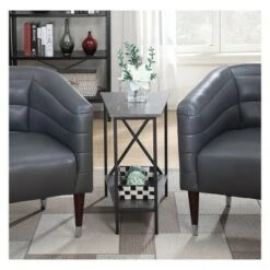 Budget 😍 Breighton Home Johar Furniture Tucson Wedge End Table Black ⌛ -End And Side Tables shop unnamed file 5946