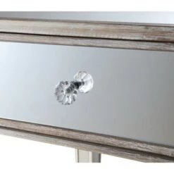 Deals 🛒 Gold Coast Mirrored End Table with Drawer Weathered White - Breighton Home 🤩 -End And Side Tables shop unnamed file 5996