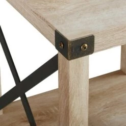 New 😀 Set of 2 Sophie Rustic Farmhouse X Frame Side Tables - Saracina Home White Oak 🛒 -End And Side Tables shop unnamed file 6