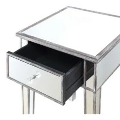 Best deal 🧨 Gold Coast Mirrored End Table with Drawer Weathered Gray - Breighton Home ✨ -End And Side Tables shop unnamed file 6007