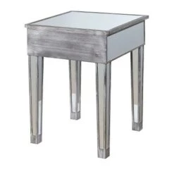 Best deal 🧨 Gold Coast Mirrored End Table with Drawer Weathered Gray - Breighton Home ✨ -End And Side Tables shop unnamed file 6008