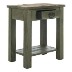 New 🥰 Alfred End Table with Storage Drawer - Antique Green - Safavieh ⌛ -End And Side Tables shop unnamed file 6026