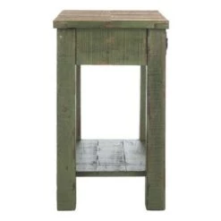 New 🥰 Alfred End Table with Storage Drawer - Antique Green - Safavieh ⌛ -End And Side Tables shop unnamed file 6027