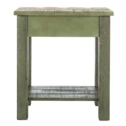 New 🥰 Alfred End Table with Storage Drawer - Antique Green - Safavieh ⌛ -End And Side Tables shop unnamed file 6028