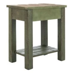 New 🥰 Alfred End Table with Storage Drawer - Antique Green - Safavieh ⌛ -End And Side Tables shop unnamed file 6029